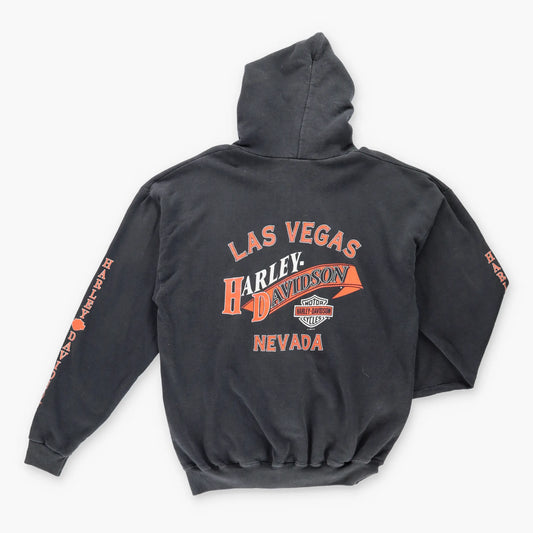 Vintage HARLEY DAVIDSON 1992 'American Legend' 50/50 USA Made Hooded Motorcycle Sweatshirt (XL)