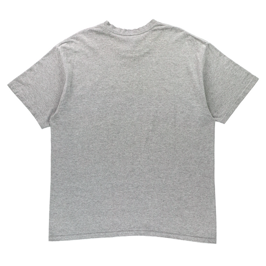 NIKE Embroidered Swoosh Logo Casual Heather Grey Tee (XL-XXL)