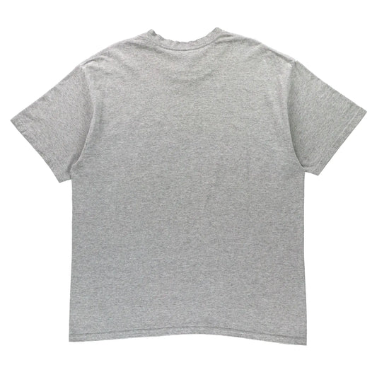 NIKE Embroidered Swoosh Logo Casual Heather Grey Tee (XL-XXL) - Vintage Sole Melbourne