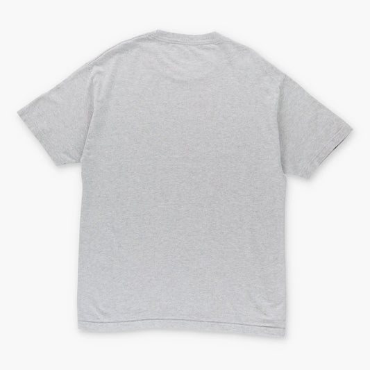 Vintage NIKE Large Swoosh Logo Grey & Black Classic Tee (L)