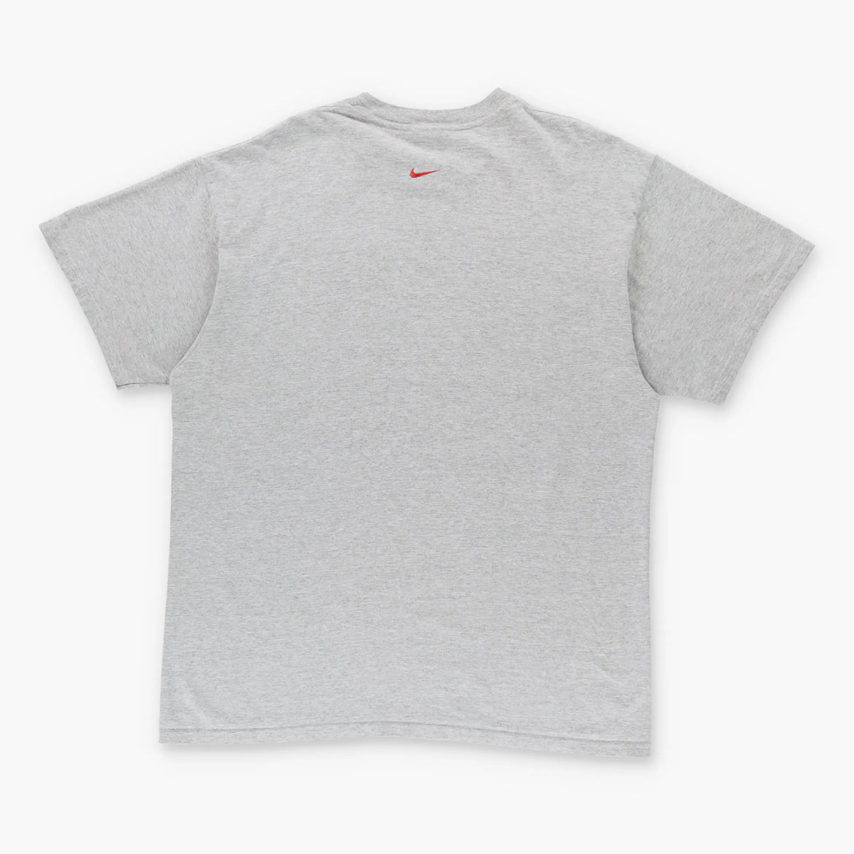 Vintage NIKE Embroidered Spell Out Swoosh Logo Grey & Orange Tee (L)