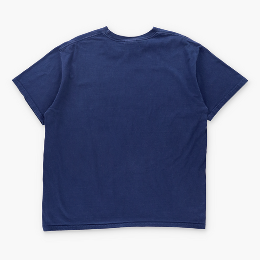 Vintage NIKE Navy & White Embroidered Swoosh Logo T-Shirt (XXL) Vintage Sole Melbourne