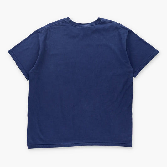 Vintage NIKE Navy & White Embroidered Swoosh Logo T-Shirt (XXL) Vintage Sole Melbourne