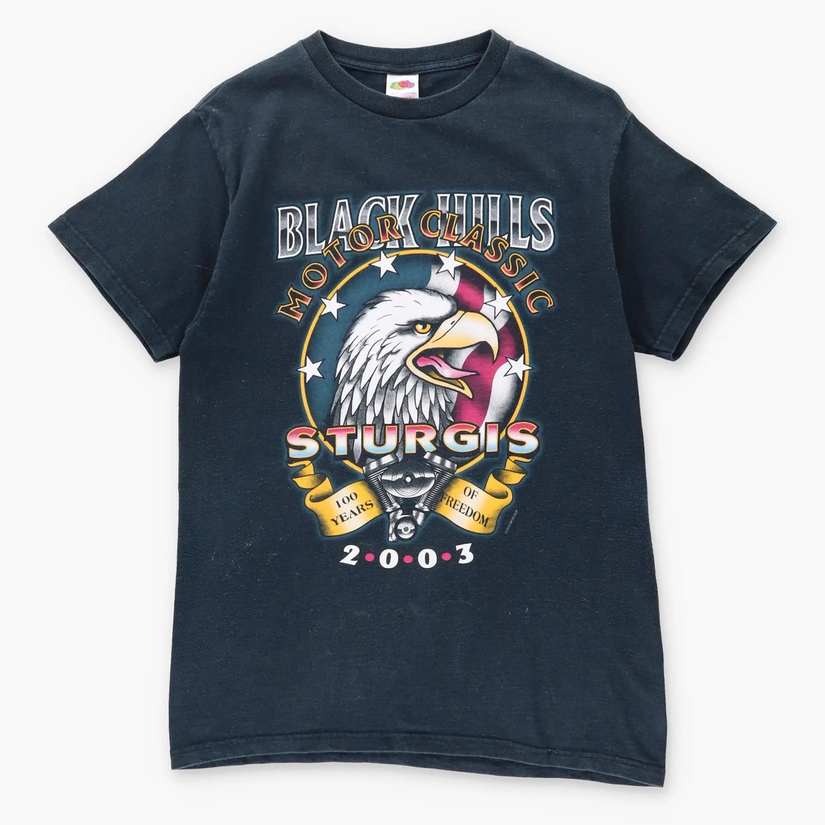 Vintage BLACK HILLS Eagle 'Motor Classic' Sturgis Motorcycle T-Shirt (M) *Aubs Vintage Sole Melbourne