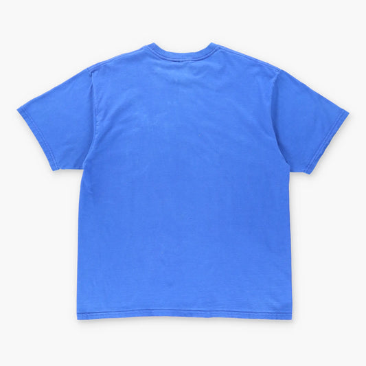 Vintage NIKE Embroidered Swoosh Cobalt Blue & White T-Shirt (L) *Aubs Vintage Sole Melbourne