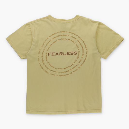 Taylor Swift 'Fearless' Tour Light Yellow ANVIL T-Shirt (M)