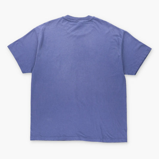 Vintage BUFFED BETTY 90's 'Hard As Steel' Navy 50/50 Single Stitch T-Shirt (XL)
