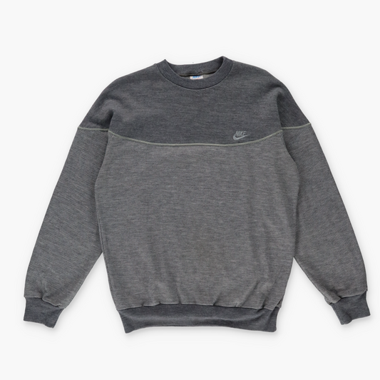 NIKE 'UK Made' 80s Vintage Grey Embroidered Logo Sweatshirt (S)