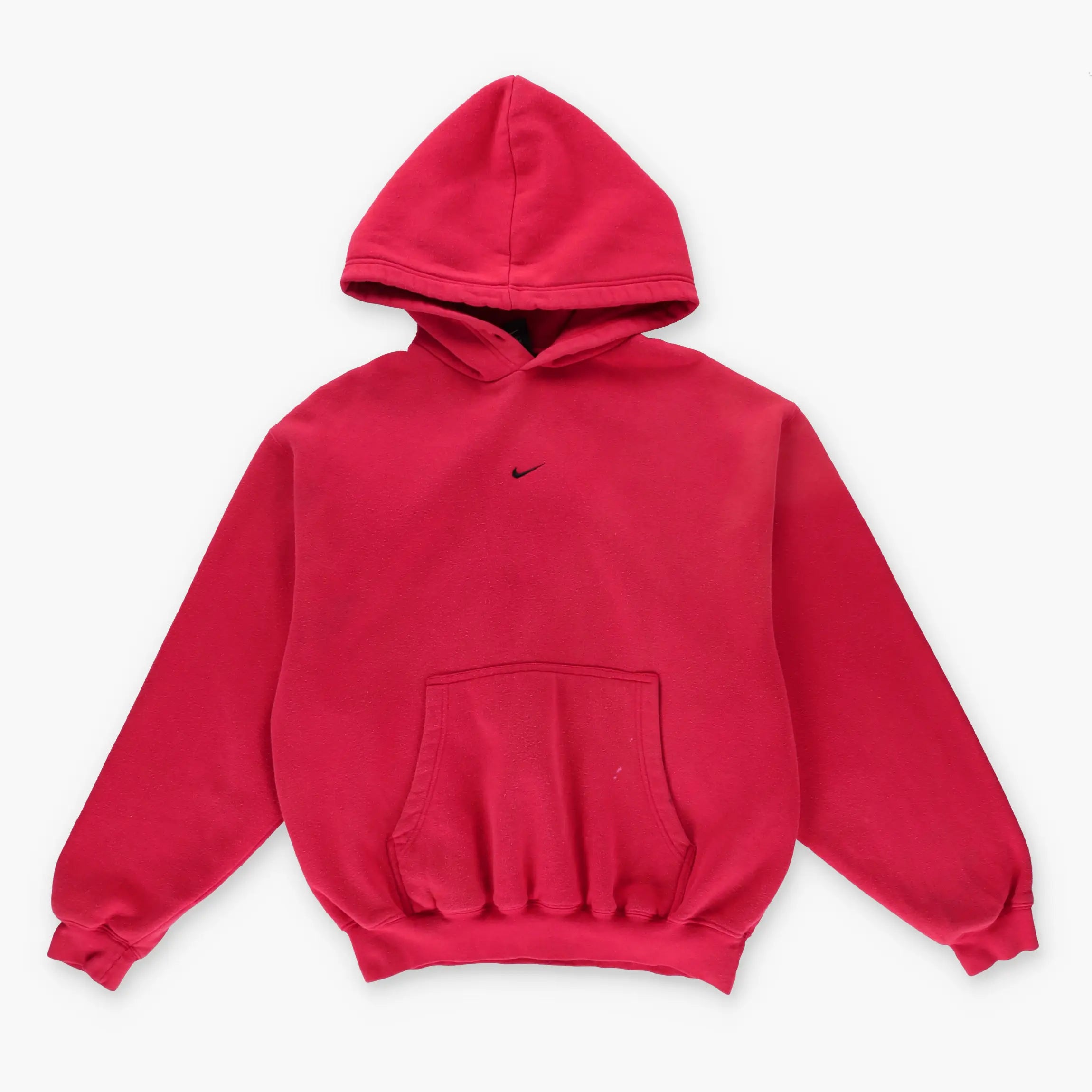 red nike hoodie with white swoosh