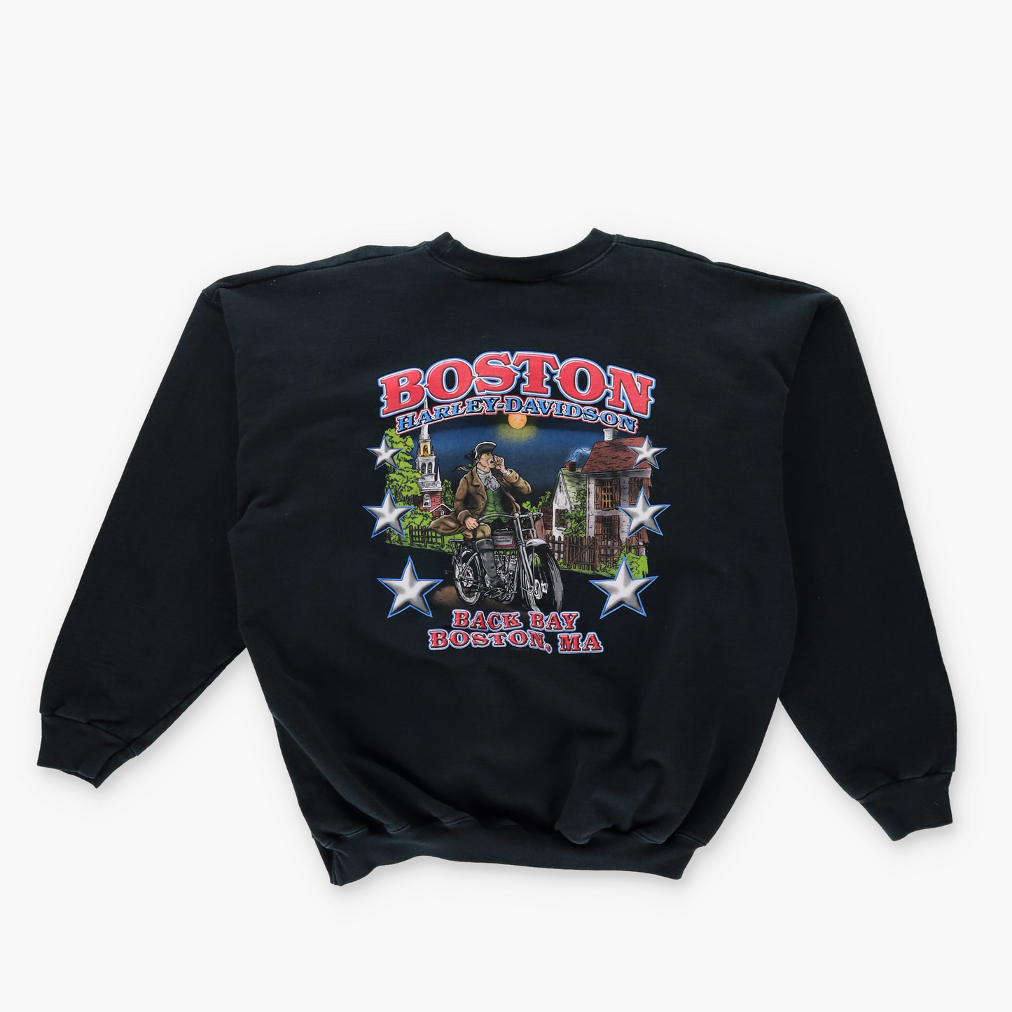 HARLEY DAVIDSON Back Bay Boston Graphic Black Sweatshirt (L)