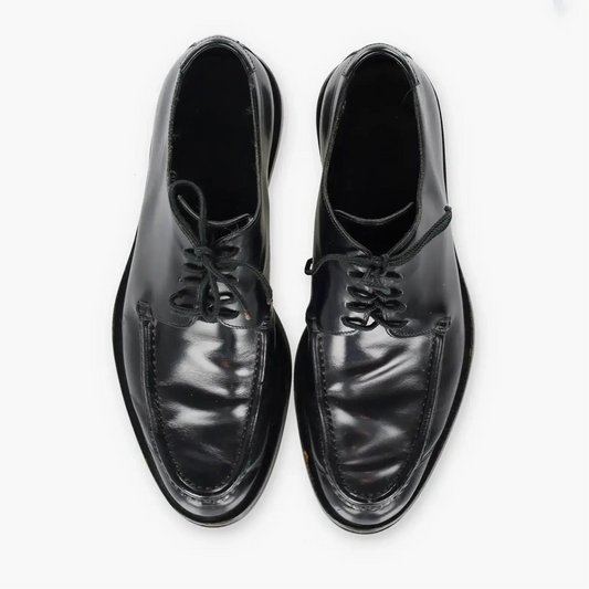 GUCCI Black Leather Oxford Derby Lace Up Dress Shoes (8.5) *ruby Vintage Sole Melbourne