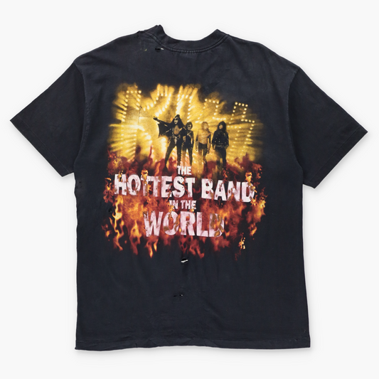 Vintage 1997 KISS 'Alive Worldwide' Tour Black Single Stitch Distressed Band Tee (L-XL)