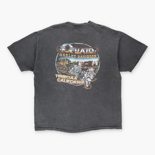 HARLEY DAVIDSON Vintage Flame Faded USA Made Motorcycle T-Shirt (XL)