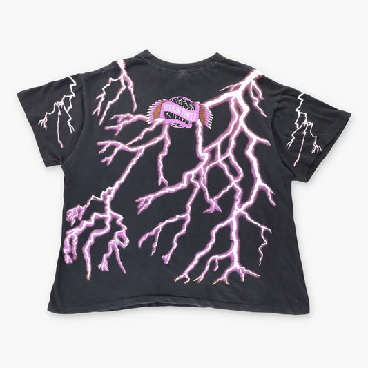 Vintage AMERICAN THUNDER Native American Lightning All Over Print T-Shirt (XL) Vintage Sole Melbourne