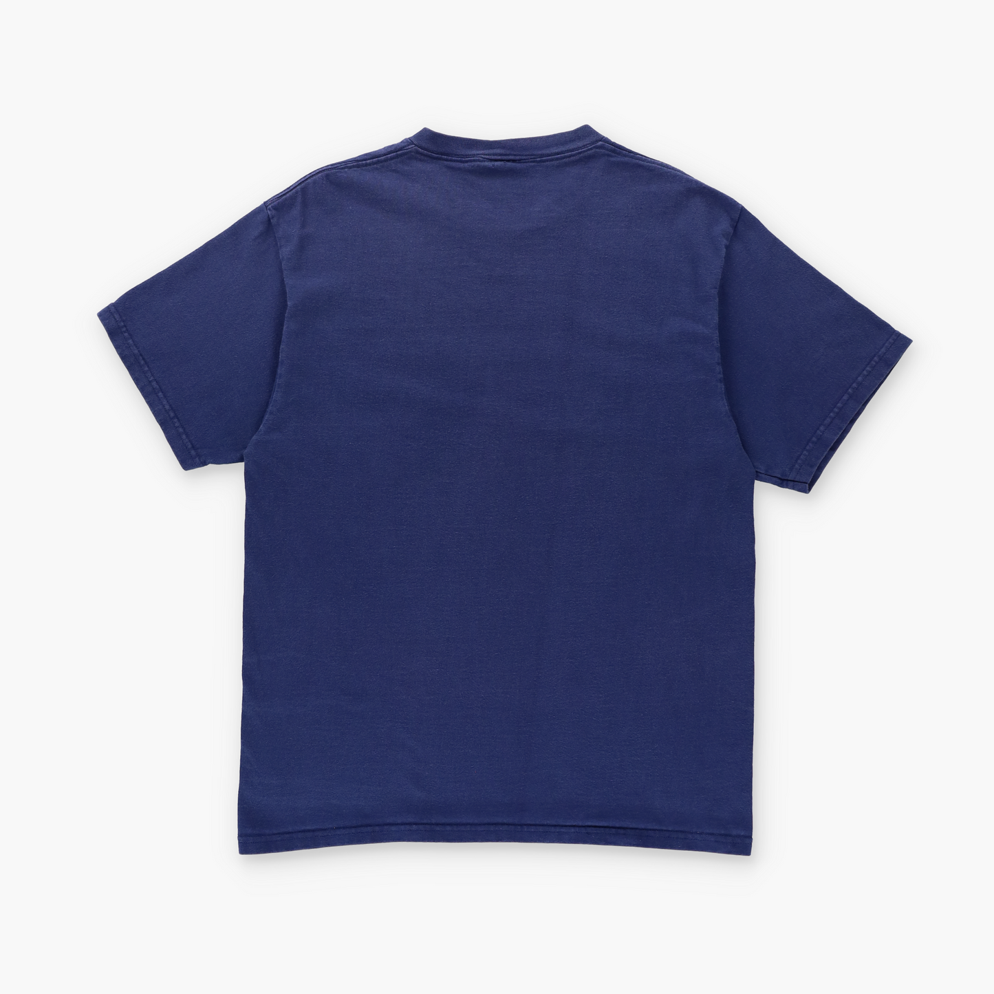 NIKE Navy & White Embroidered Centre Logo Tee (M)