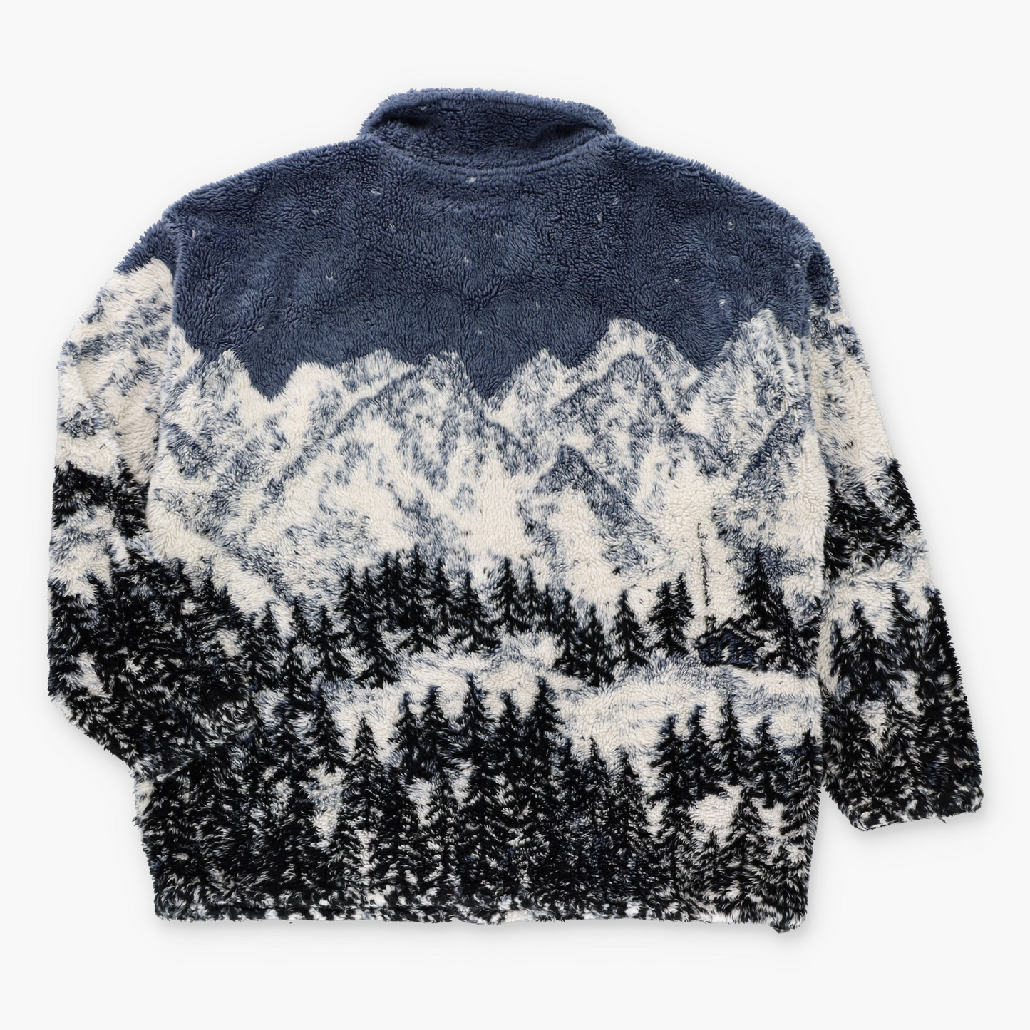 Snowy Forest & Cabin Full Zip Fleece Jacket (XL-XXL)