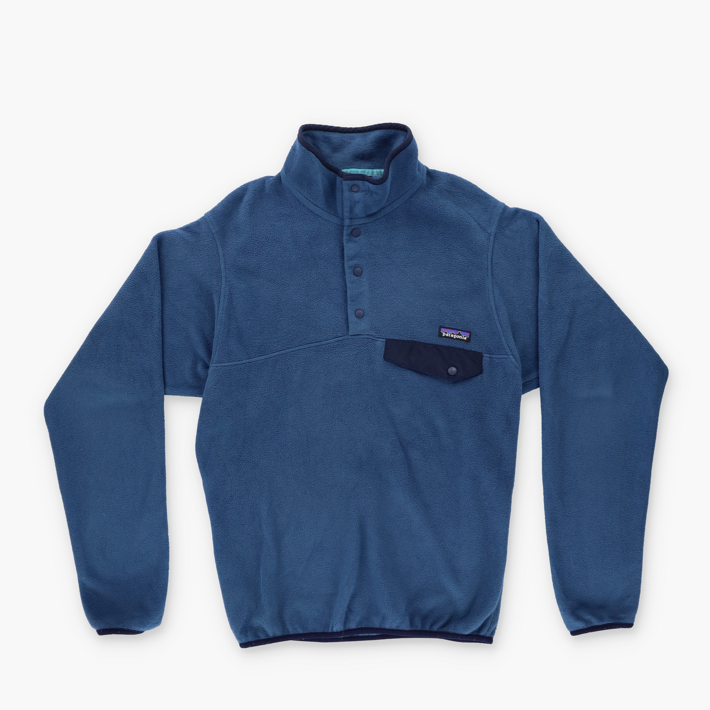 PATAGONIA 'Synchilla' Mid Blue 1/4 Snap Fleece Sweatshirt (S)