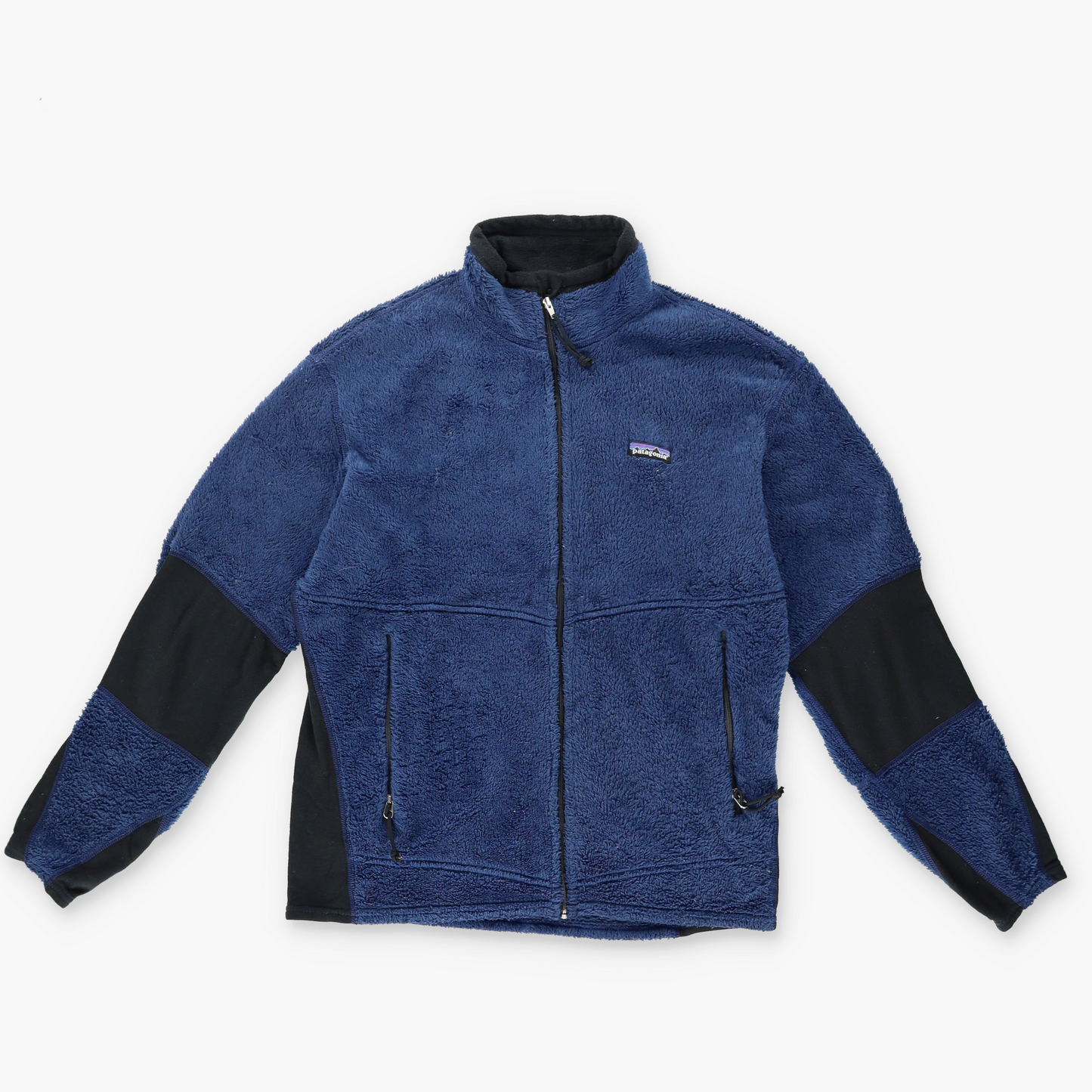 PATAGONIA 'USA Made' Polartec Navy & Black Zip-Up Regulator Fleece Jacket (M)