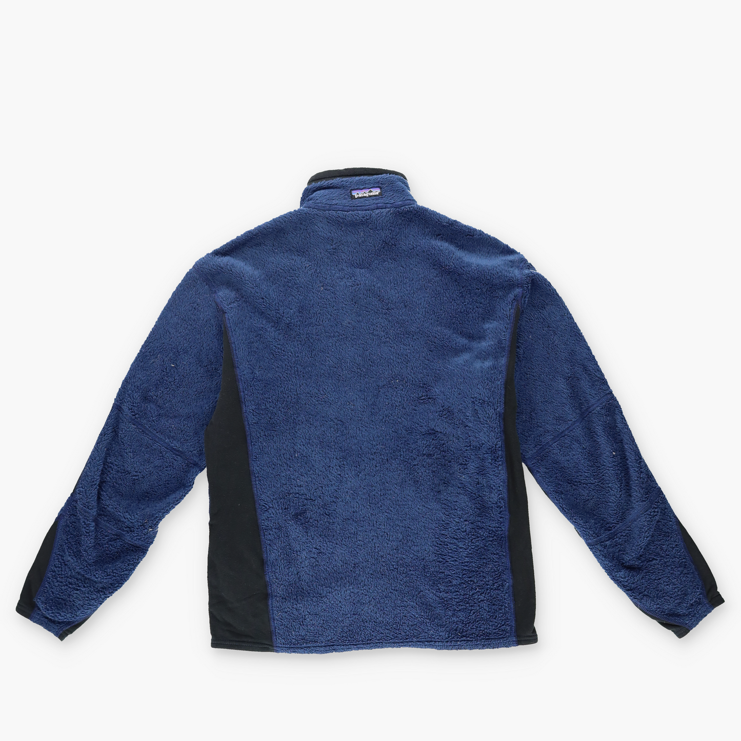 PATAGONIA 'USA Made' Polartec Navy & Black Zip-Up Regulator Fleece Jacket (M)