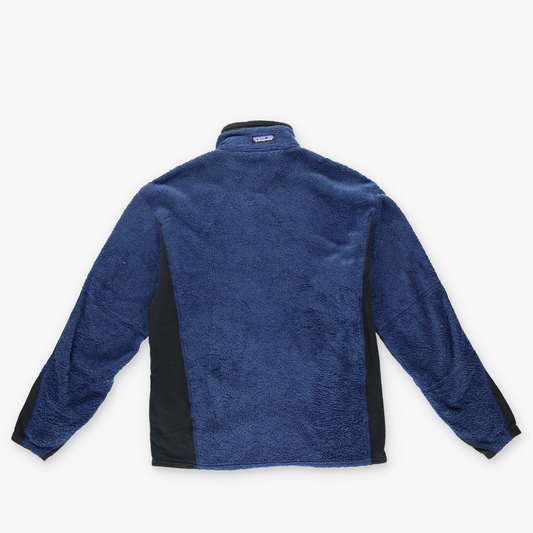 PATAGONIA 'USA Made' Polartec Navy & Black Zip-Up Regulator Fleece Jacket (M)