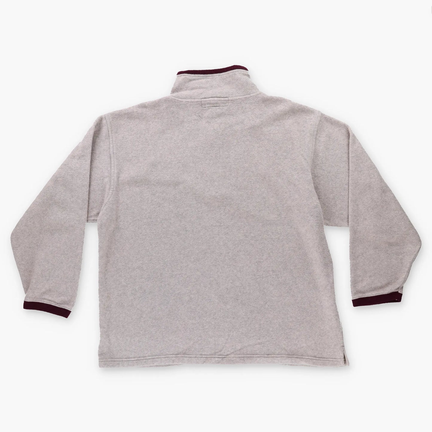 BIG DOGS St Bernard Autumn Embroidered Graphic Grey & Maroon 1/4 Zip Fleece Sweatshirt (L) Vintage Sole Melbourne