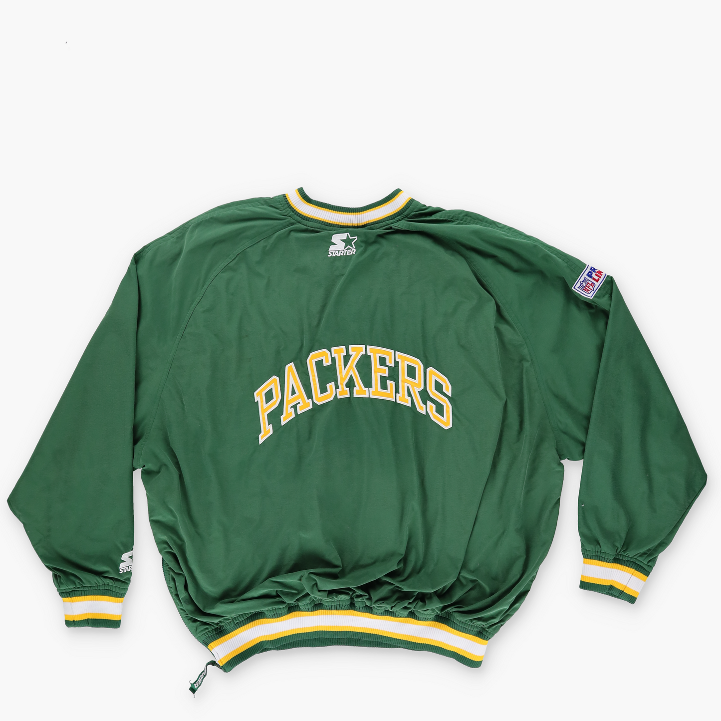 NFL 'Pro Line' 90s Green Bay Packers Embroidered Emblem Windbreaker Pullover (XL-XXL)