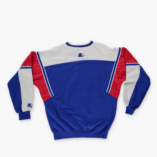 NBA 80s Detroit Pistons 'KOREA Made' Tri-Colour Embroidered Logo Sweatshirt (L) Vintage Sole Melbourne