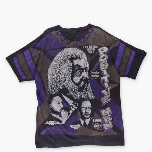 'Positive Men' 90s Black History Month KACY WORLD COLOURS USA Made T-Shirt (XXL)