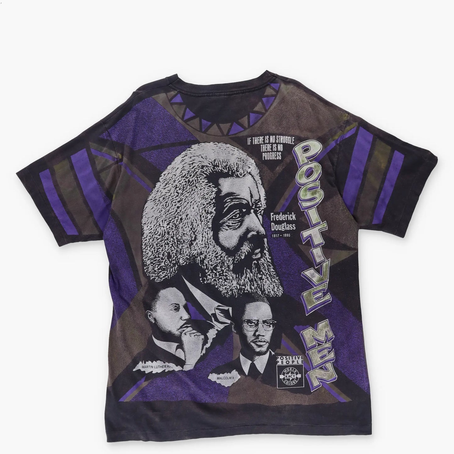 'Positive Men' 90s Black History Month KACY WORLD COLOURS USA Made T-Shirt (XXL) Vintage Sole Melbourne