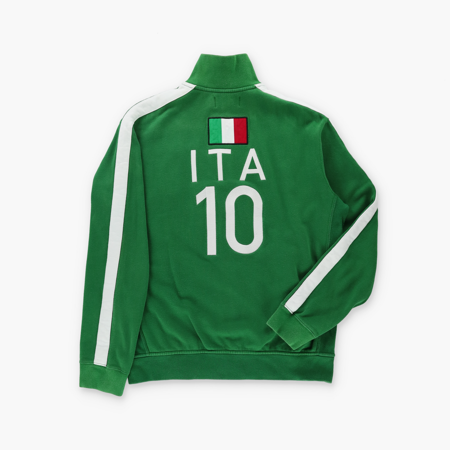RALPH LAUREN POLO Italian Flag Embroidered Logo Full Zip Sweatshirt (M-L)
