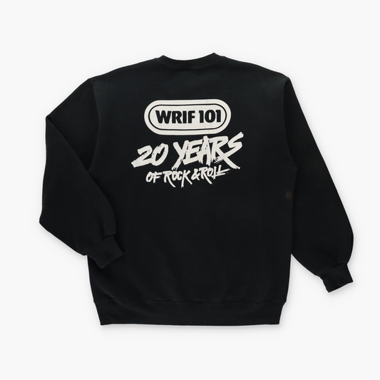 Rock Band Names 'WRIF101' Radio USA Made JERZEES Double Sided Sweatshirt (L-XL)