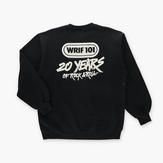 Rock Band Names 'WRIF101' Radio USA Made JERZEES Double Sided Sweatshirt (L-XL) Vintage Sole Melbourne
