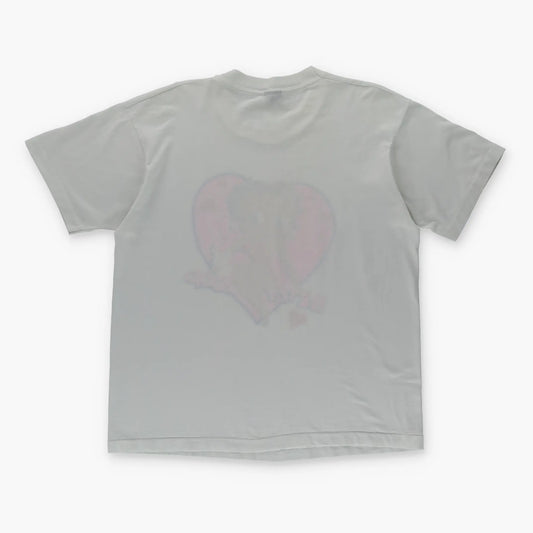 Vintage BETTY BOOP Fluro Heart 50/50 Single Stitch White T-Shirt (XL) - Vintage Sole Melbourne