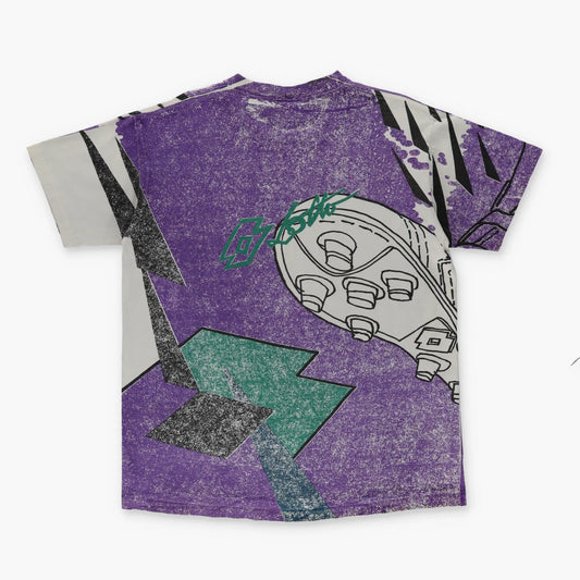 Vintage LOTTO Soccer Cleats USA Made All Over Print Tee (XL) - Vintage Sole Melbourne