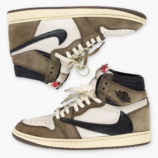 Vintage NIKE AIR 'Cactus Jack' Travis Scott Brown & White Swoosh High Top Sneaker (12)
