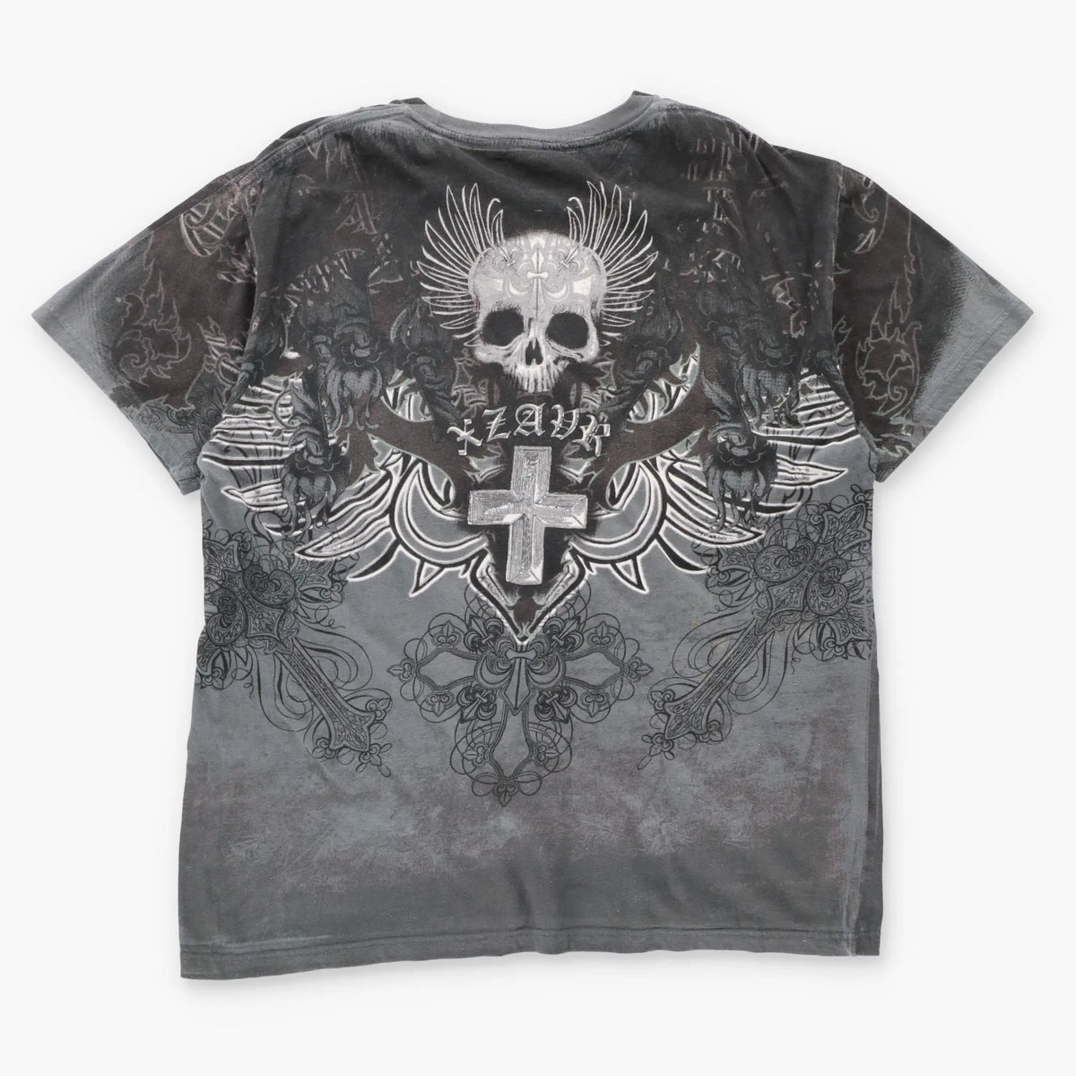 XZAVIER Faith & Virtue USA Made Vintage Y2K Style Skulls T-Shirt (XL)
