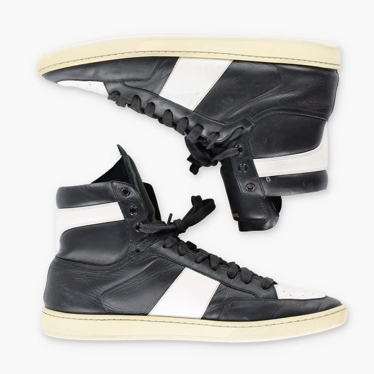 SAINT LAURENT Court Classic SL/10H Italian Made High-Top Sneakers (46.5)