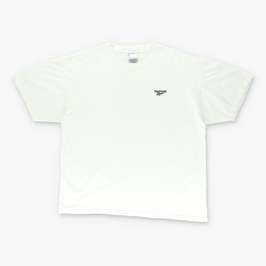 REEBOK White & Black Embroidered Classic Logo Tee (XL-XXL)