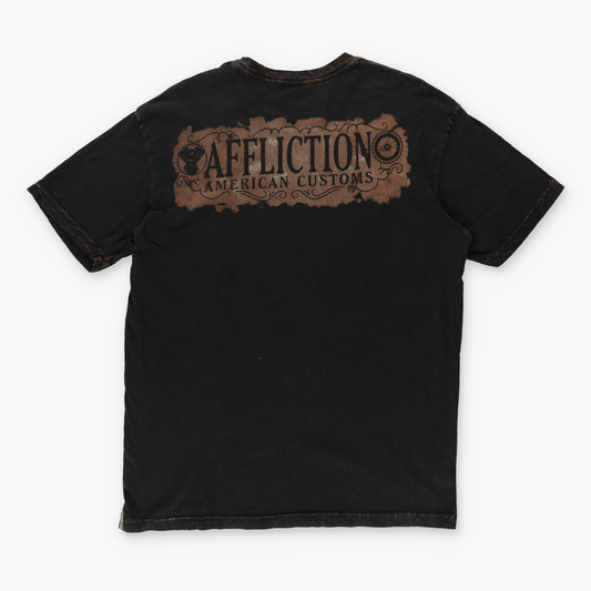 AFFLICTION Live Fast Spades Graphic Branded T-Shirt (L-XL) Vintage Sole Melbourne