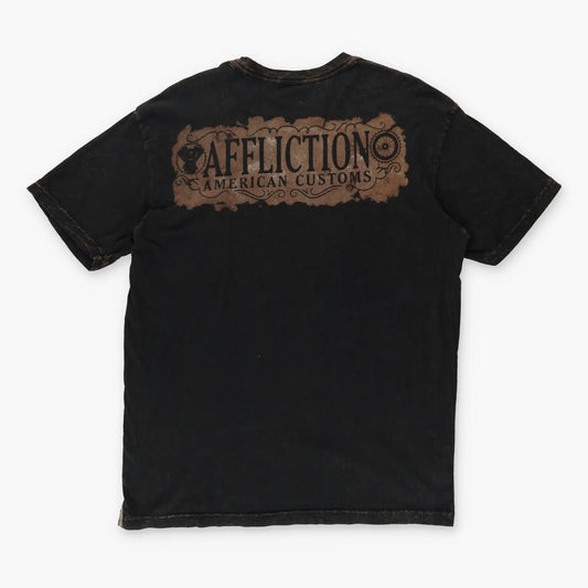 AFFLICTION Live Fast Spades Graphic Branded T-Shirt (L-XL) Vintage Sole Melbourne