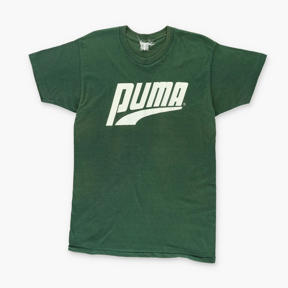 PUMA Green Spell out Logo 90s T-Shirt (S-M) Vintage Sole Melbourne