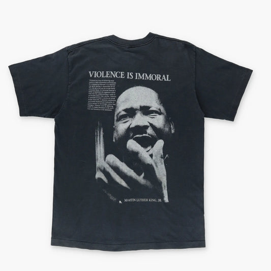 Vintage 90's Martin Luther King JR "Violence is Immoral" USA Made Tee (XL) Vintage Sole Melbourne
