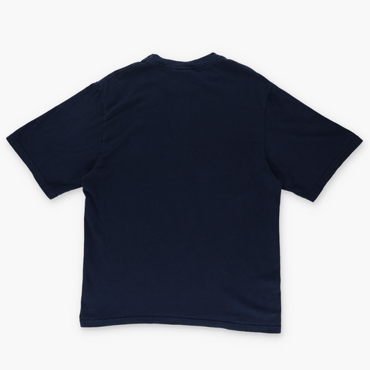 TOMMY HILFIGER Navy Spell Out Logo USA Made Tee (M) Vintage Sole Melbourne