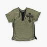 AFFLICTION Embellished Cross Wing Print Laced YK2 Tee (Women's M)