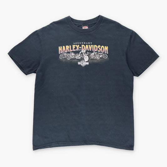 Vintage HARLEY DAVIDSON 'Second City' Retro Chicago Girl Motorcycle T-Shirt (L-XL)