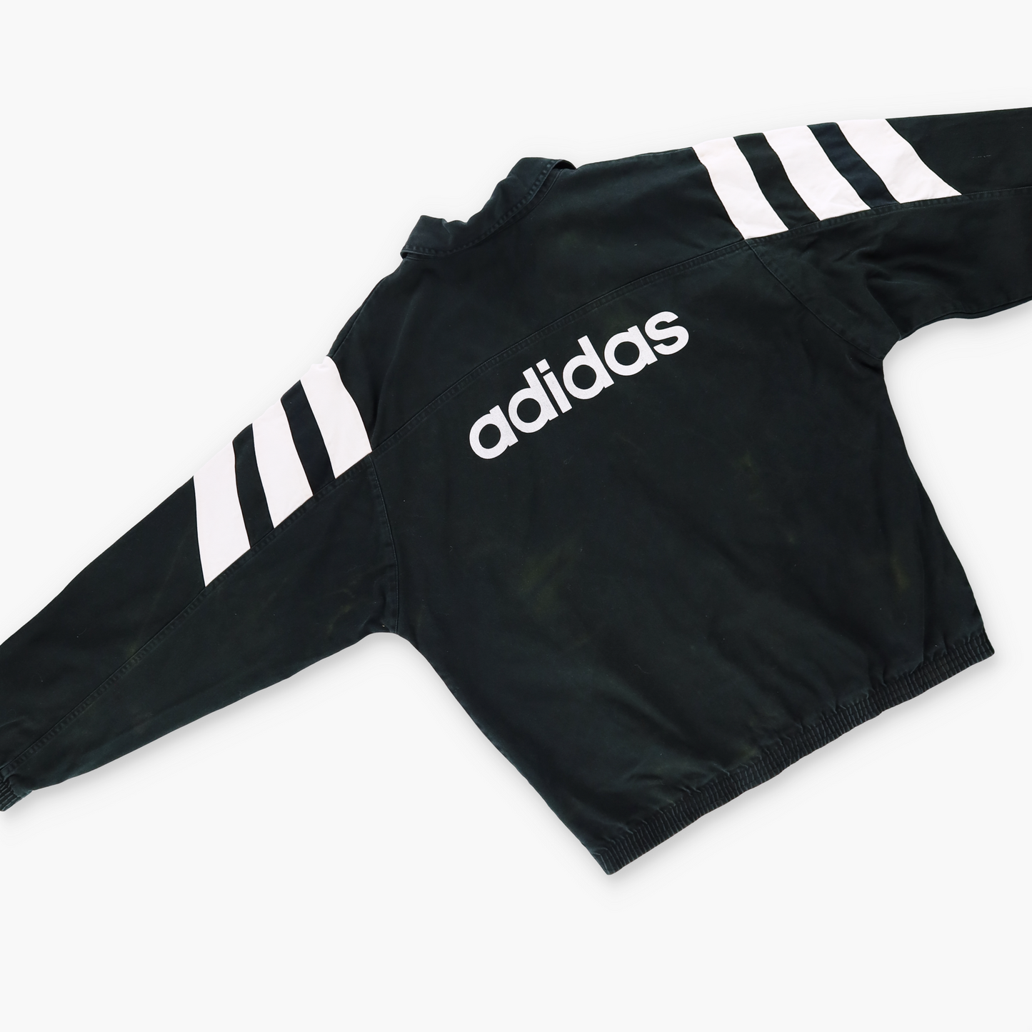 Vintage ADIDAS 90s Colour Block 3-Stripe Pop Over Sweatshirt (M-L)