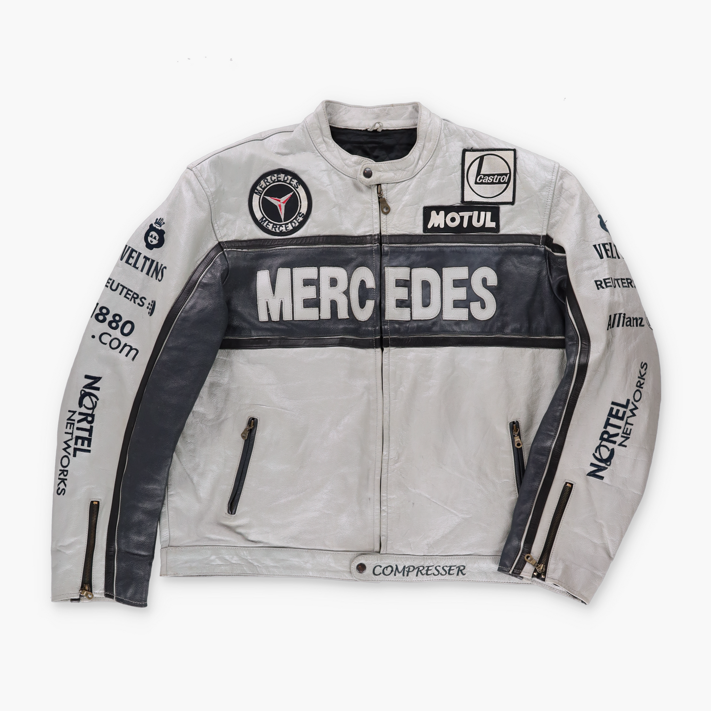 Mercedes 90s Leather TOPGEAR Racing Jacket (3XL-4XL)