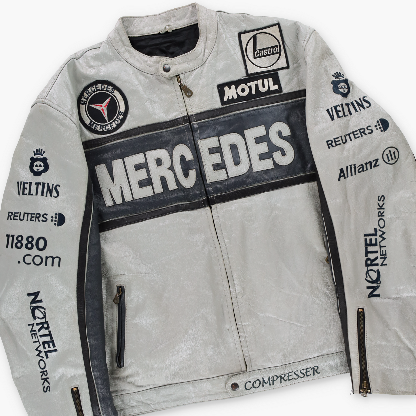 Mercedes 90s Leather TOPGEAR Racing Jacket (3XL-4XL)