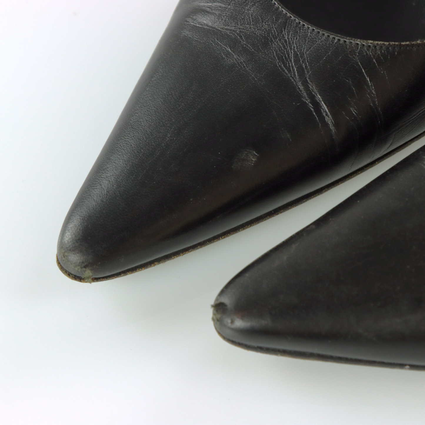 GUCCI Cruise 21 Black Leather Slingback Kitten Heels (8)