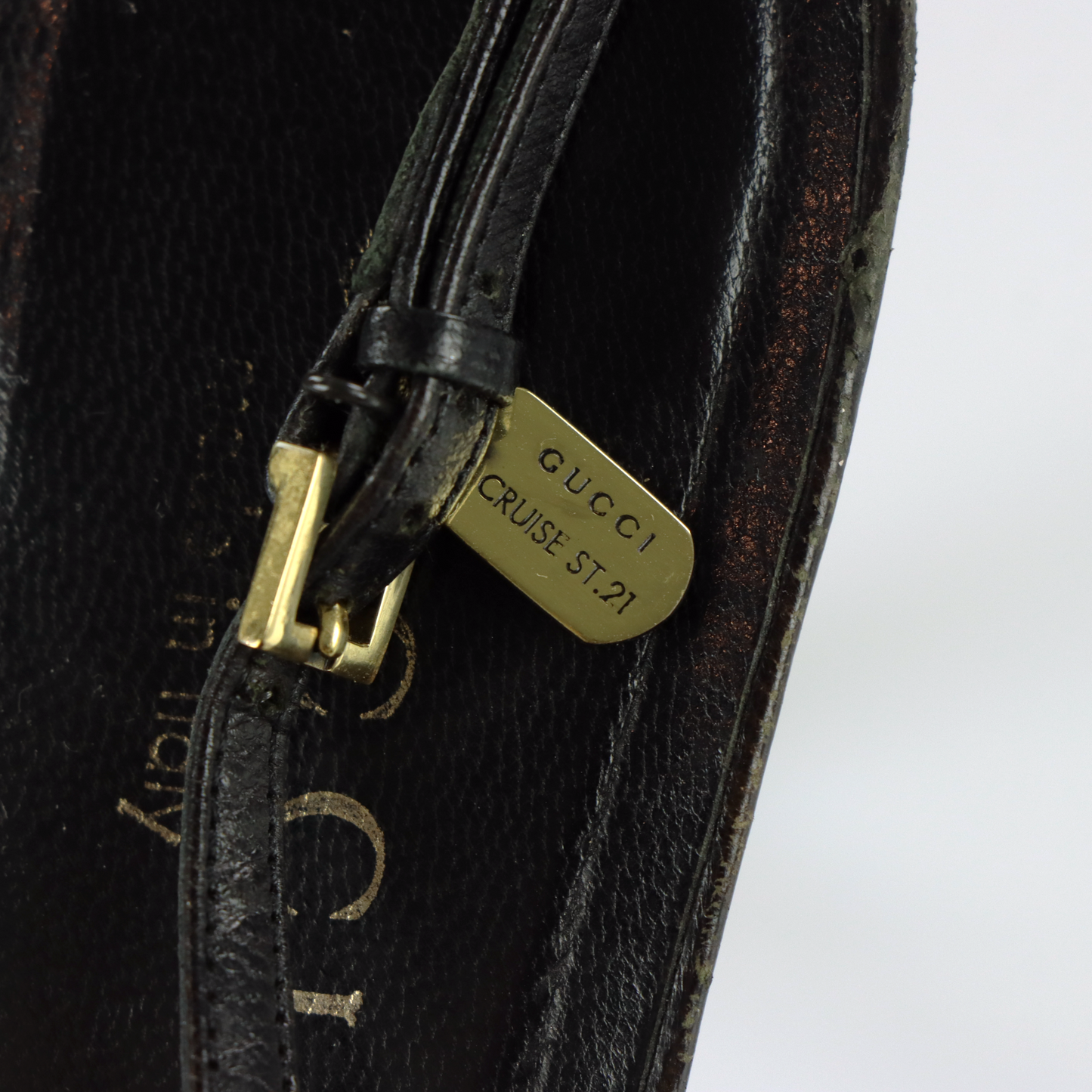 GUCCI Cruise 21 Black Leather Slingback Kitten Heels (8)